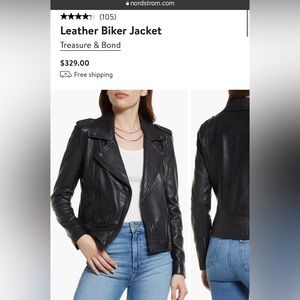 Treasure & Bond (Nordstrom) Leather Jacket - Size Small